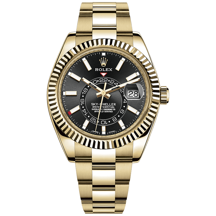 Rolex Sky-Dweller Black Yellow Gold 42mm