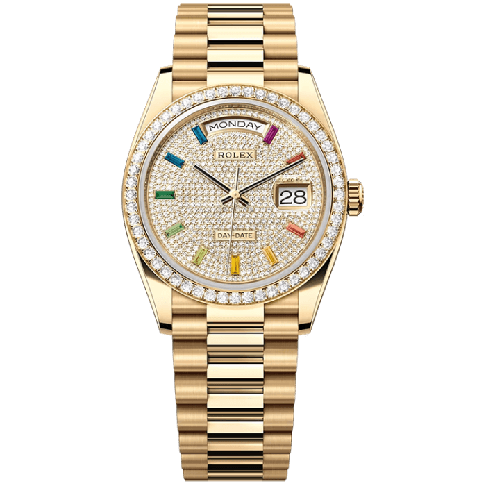 Rolex Day-Date Diamond Pave Yellow Gold 36mm