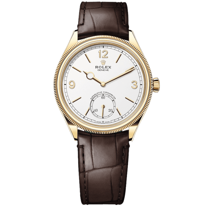 Rolex 1908 White Leather 39mm