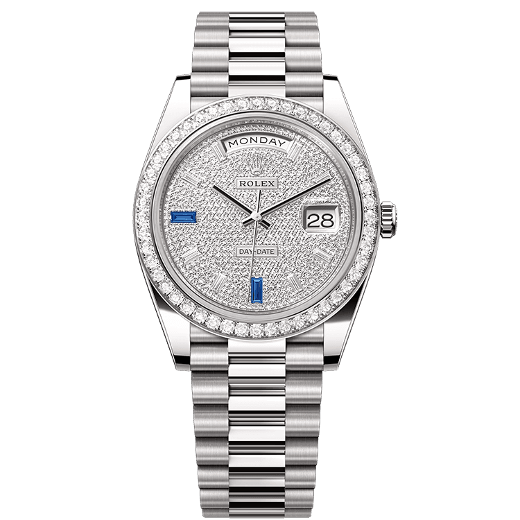 Rolex Day-Date Diamond Pave White Gold 40mm