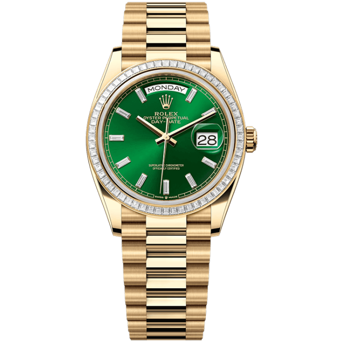 Rolex Day-Date Green Yellow Gold 36mm
