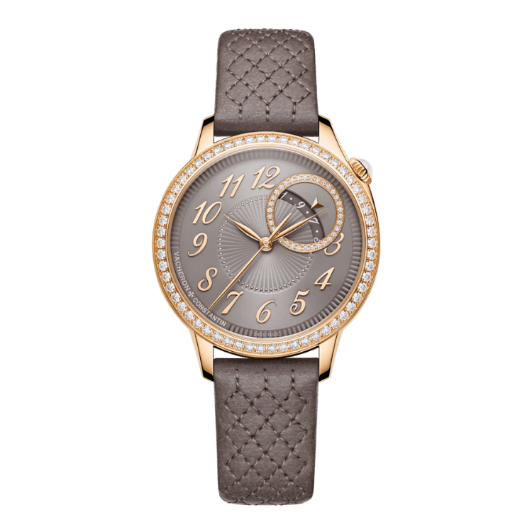 Vacheron Constantin Égérie Moon Phase Grey Leather 35mm