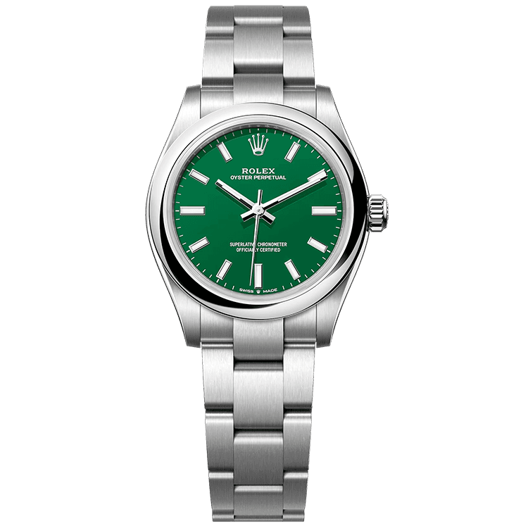Rolex Oyster Perpetual Green Steel 31mm
