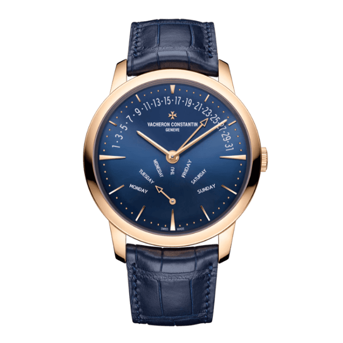 Vacheron Constantin Patrimony Blue Alligator Leather 42.5mm