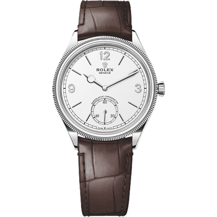 Rolex 1908 Black Leather 39mm