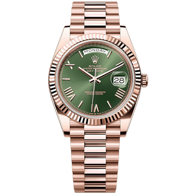 Rolex Day-Date Green Rose Gold 40mm