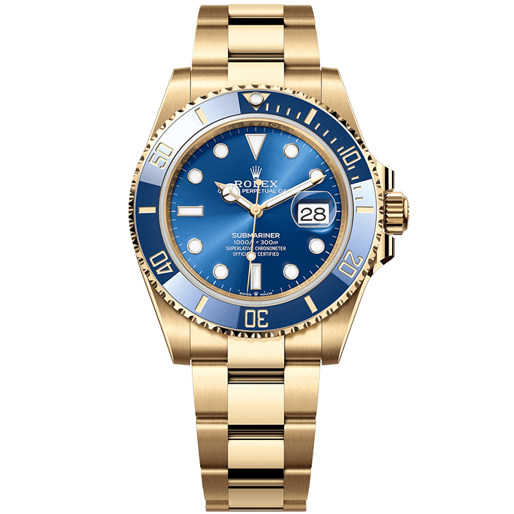 "Bluesy" Rolex Submariner Blue Yellow Gold 41mm