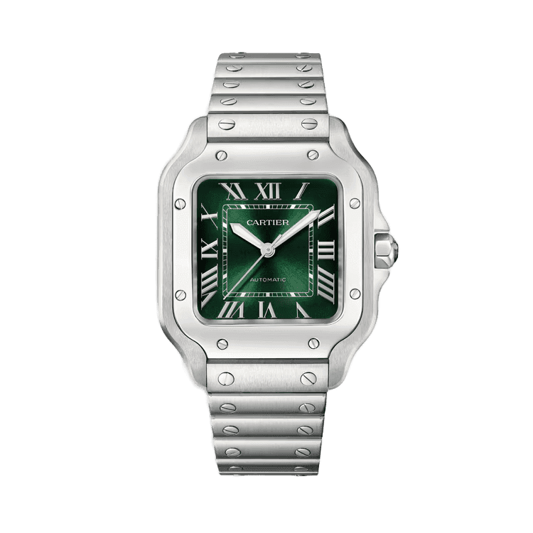 Cartier Santos De Cartier Green Steel 35.1mm