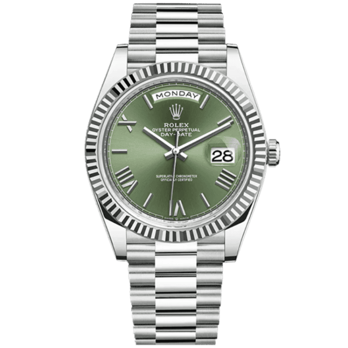 Rolex Day-Date Green Platinum 40mm
