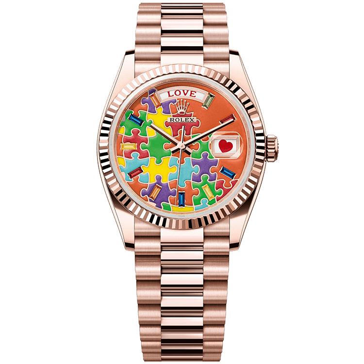 Rolex Day-Date Blue Rose Gold 36mm