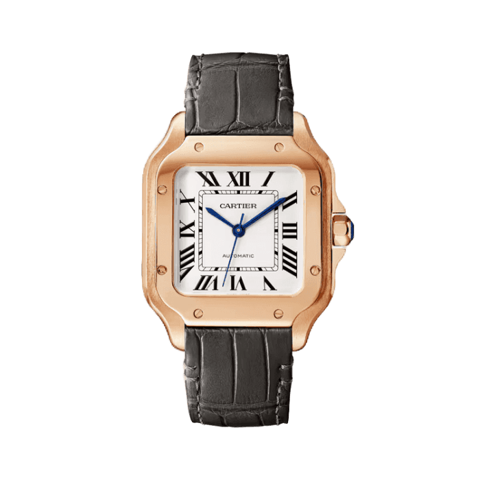 Cartier Santos De Cartier White Leather 35.1mm