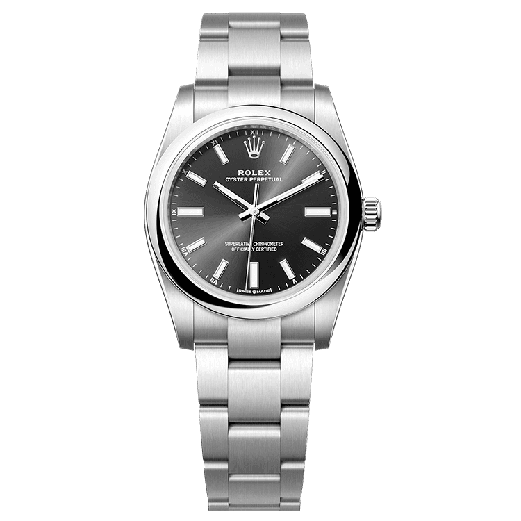 Rolex Oyster Perpetual Silver Steel 34mm