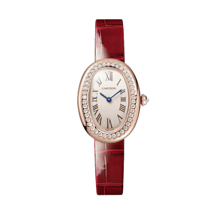 Cartier Baignoire Silver Leather 23.09mm