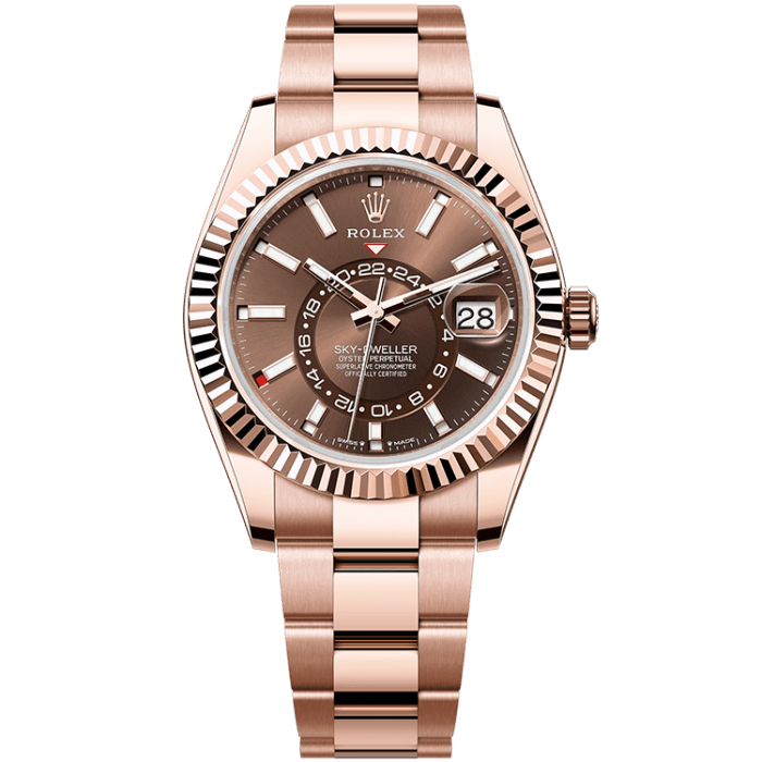 Rolex Sky-Dweller Chocolate Rose Gold 42mm