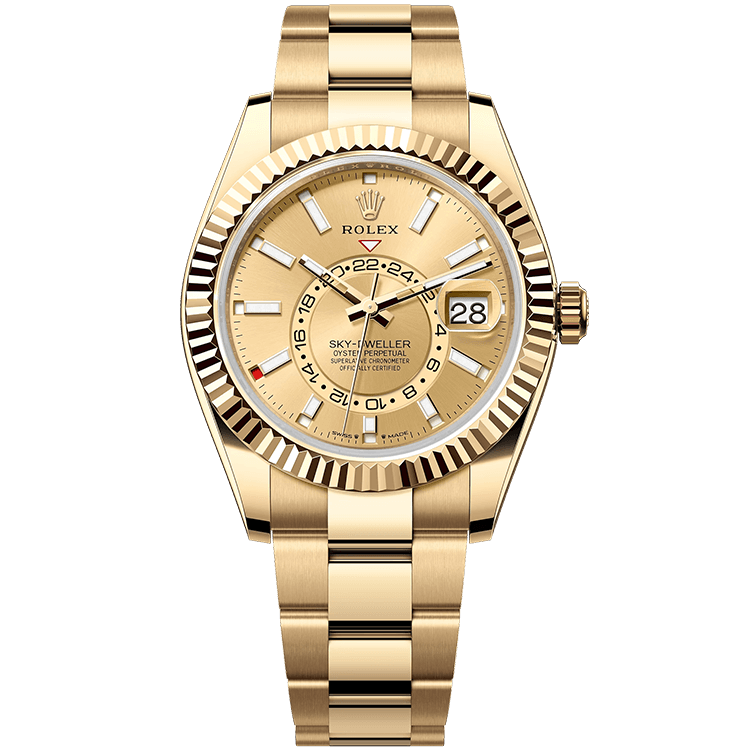 Rolex Sky-Dweller Champagne Yellow Gold 42mm