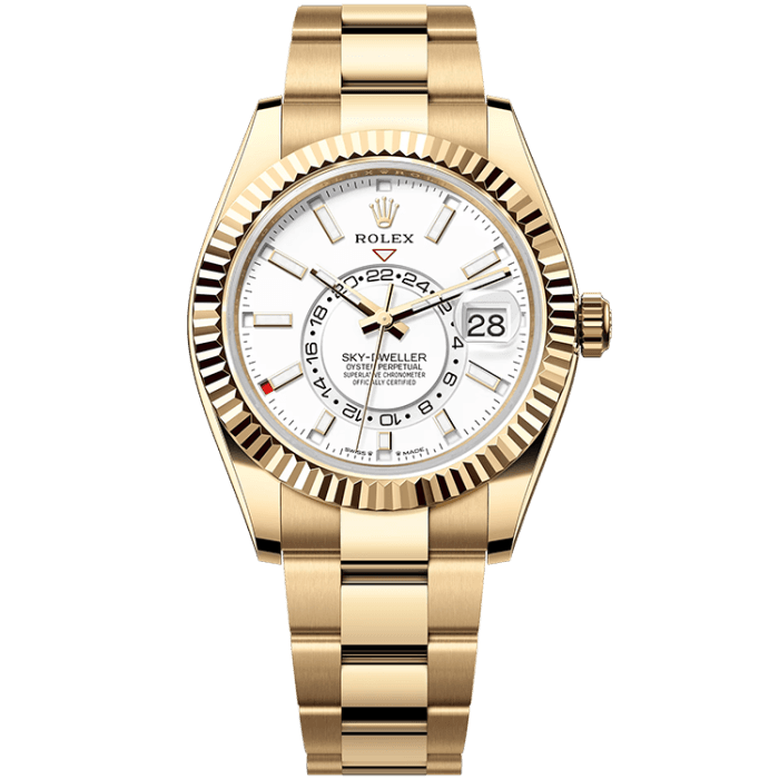 Rolex Sky-Dweller White Yellow Gold 42mm