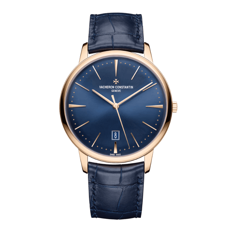 Vacheron Constantin Patrimony Blue Alligator Leather 40mm
