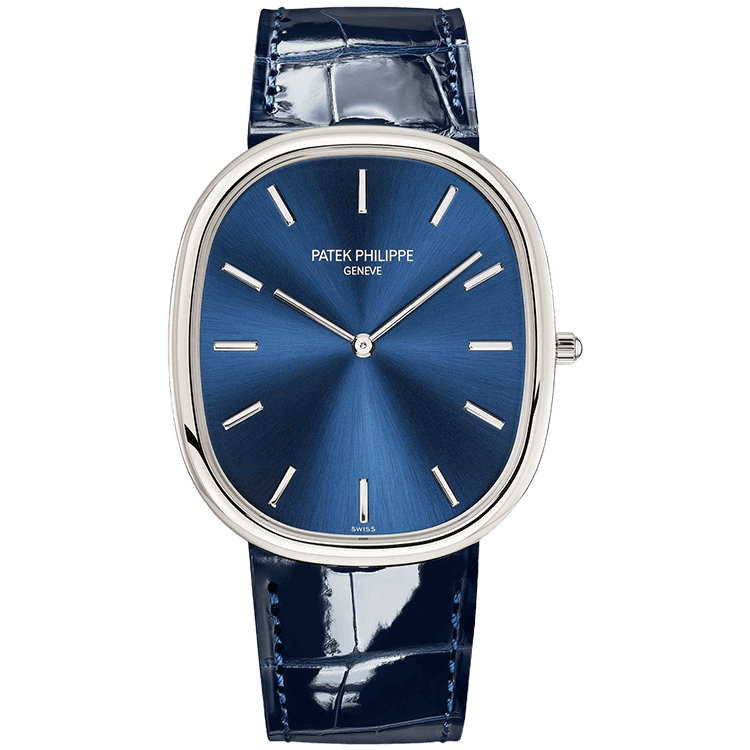 Patek Philippe Golden Ellipse Blue Leather 39.5mm