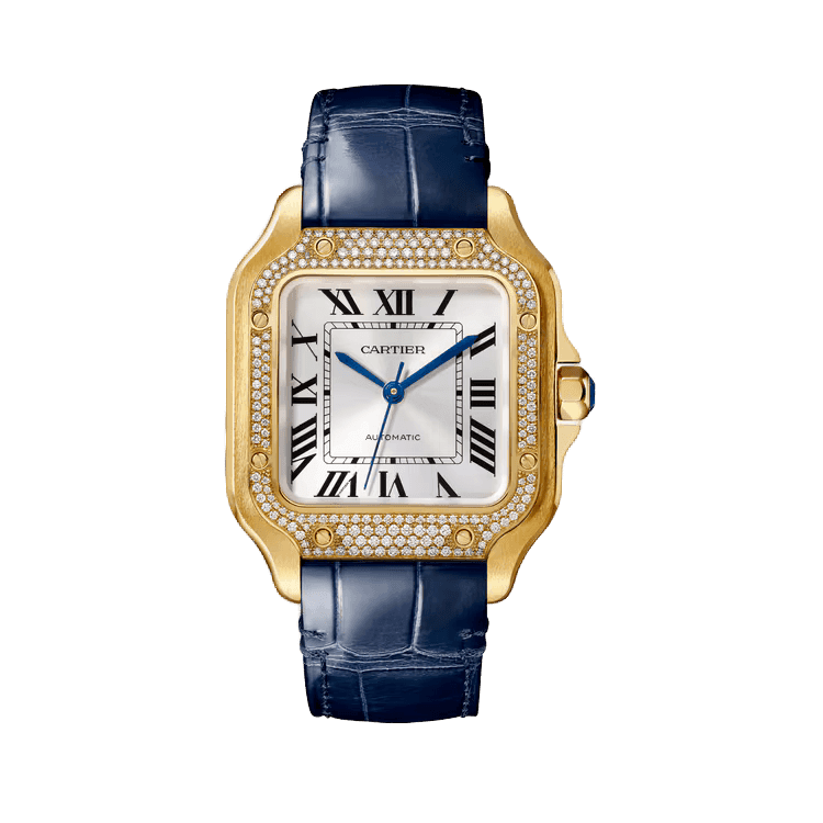 Cartier Santos De Cartier White Leather 35.1mm