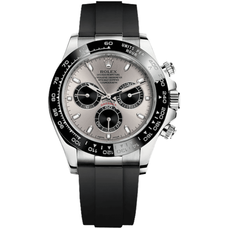 "Ghost" Rolex Daytona Silver Rubber 40mm