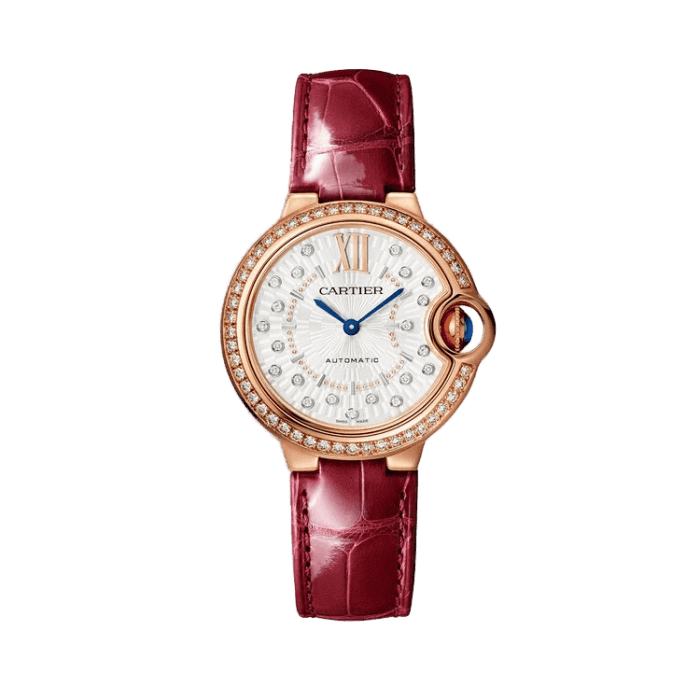 Cartier Ballon Bleu Small White Leather 33mm