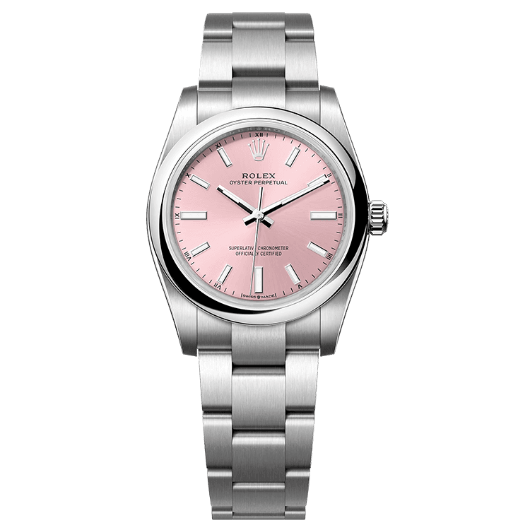 Rolex Oyster Perpetual Pink Steel 34mm