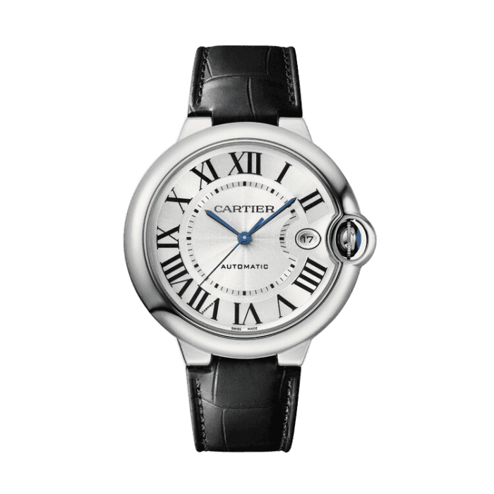 Cartier Ballon Bleu Large Silver Leather 40mm
