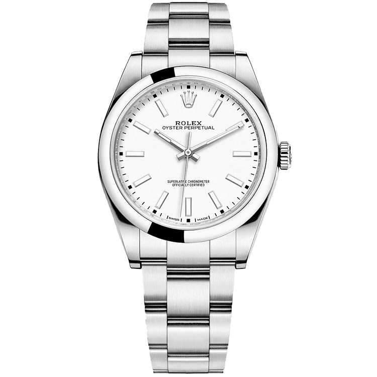 Rolex Oyster Perpetual White Steel 39mm