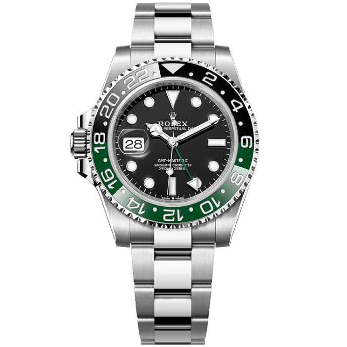 "Sprite" Rolex GMT-Master II Black Steel 40mm