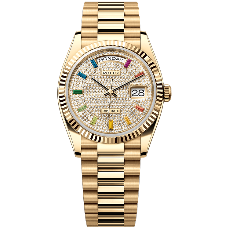 Rolex Day-Date Diamond Pave Yellow Gold 36mm