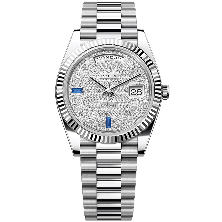 Rolex Day-Date Diamond Pave Platinum 40mm