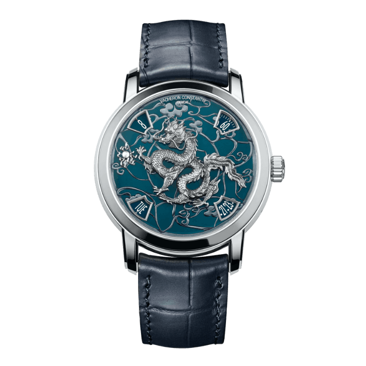 Vacheron Constantin Métiers D’Art Blue Alligator Leather 40mm