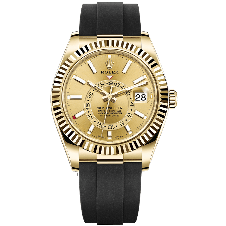 Rolex Sky-Dweller Champagne Rubber 42mm
