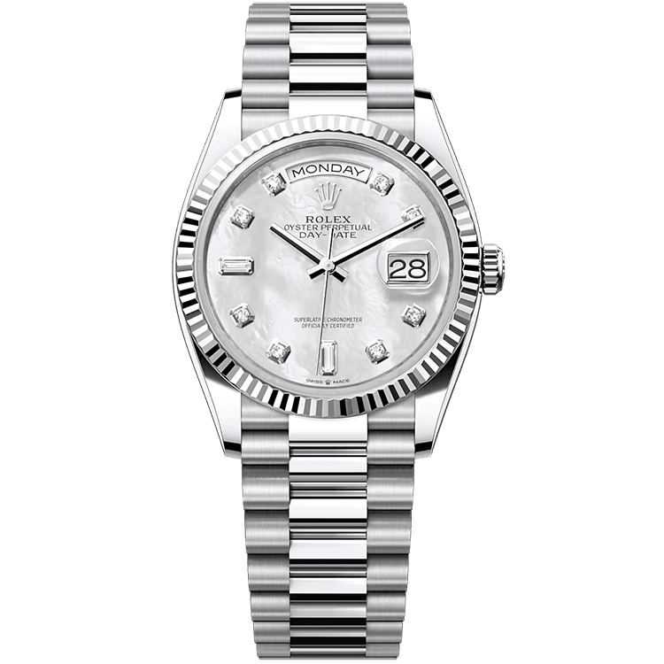 Rolex Day-Date Mother of Pearl Platinum 36mm