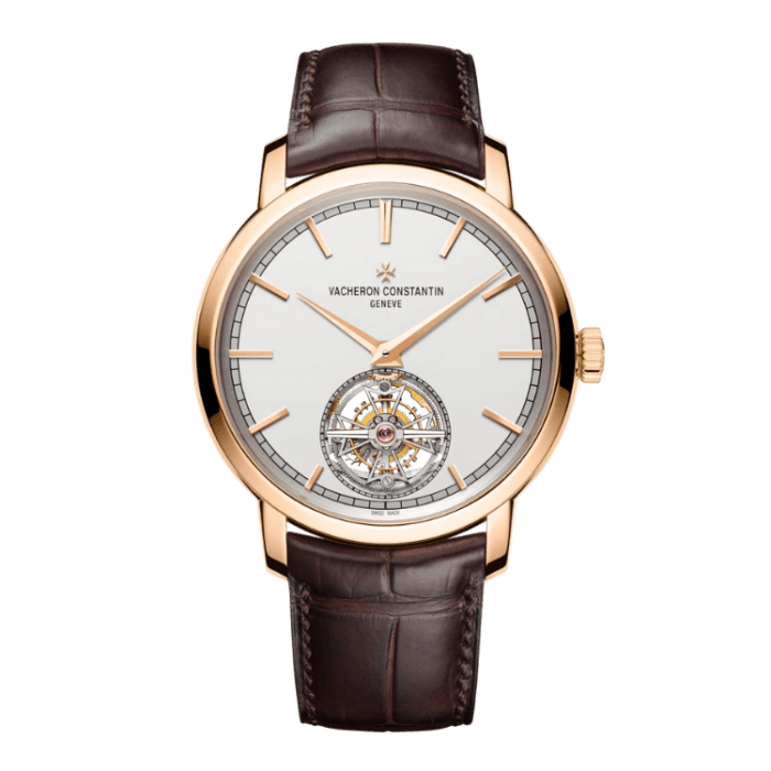 Vacheron Constantin Traditionnelle Tourbillon Silver Alligator Leather 41mm