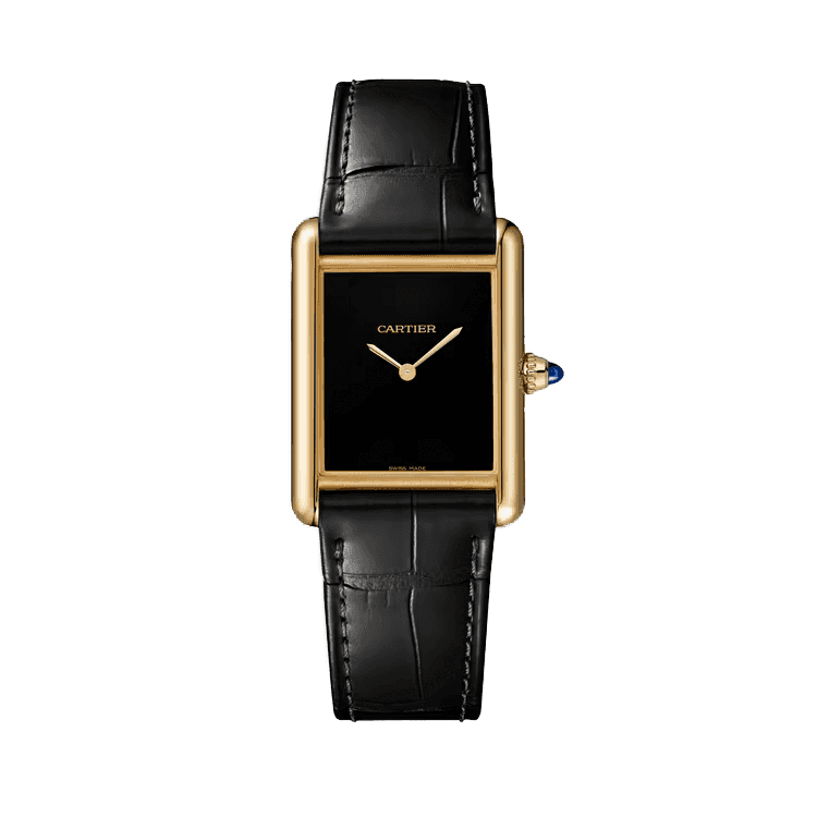 Cartier Tank Louis Black Leather 25.5mm