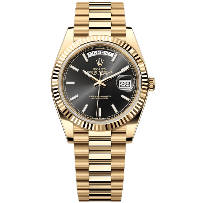 Rolex Day-Date Black Yellow Gold 40mm