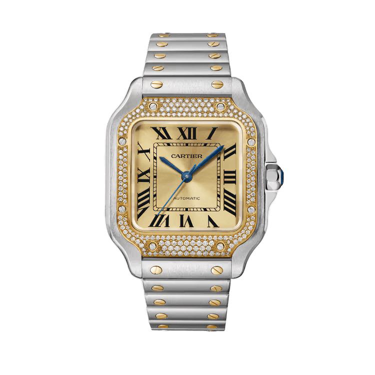 Cartier Santos De Cartier Gold Steel 35.1mm