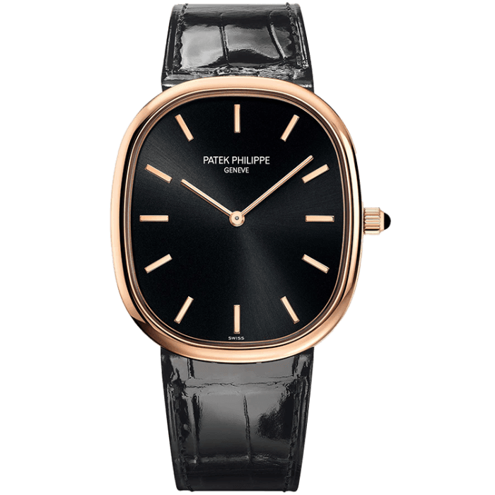 Patek Philippe Golden Ellipse Black Leather 39.5mm