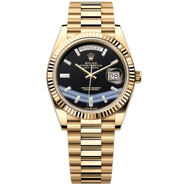 Rolex Day-Date Black Yellow Gold 40mm