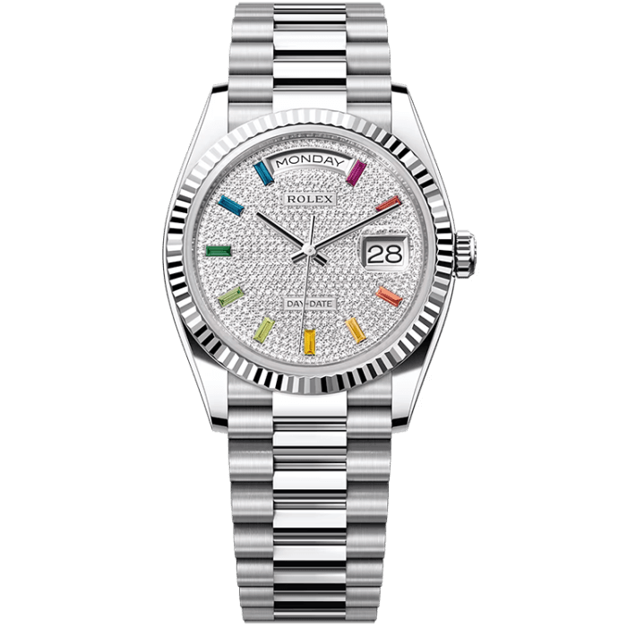 Rolex Day-Date Diamond Pave Platinum 36mm