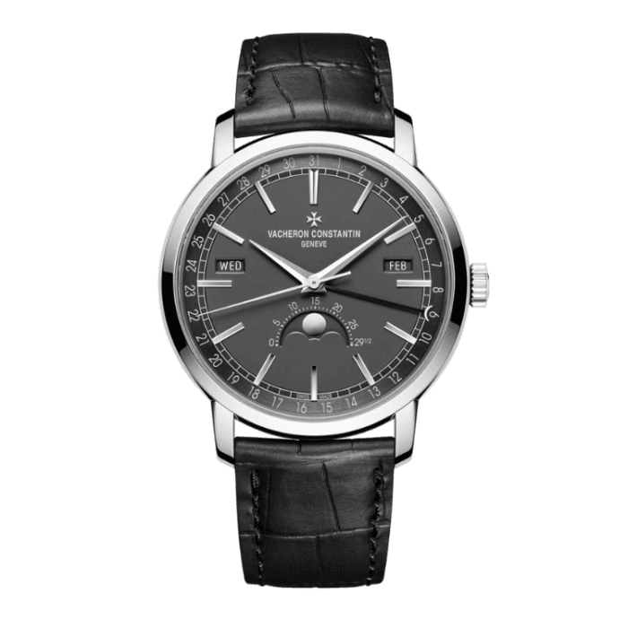 Vacheron Constantin Traditionnelle Complete Calendar Grey Alligator Leather 41mm