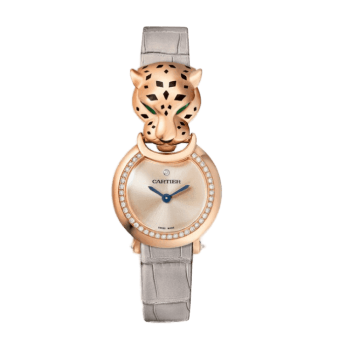 Cartier La Panthère Rose Gold Leather 23.6mm