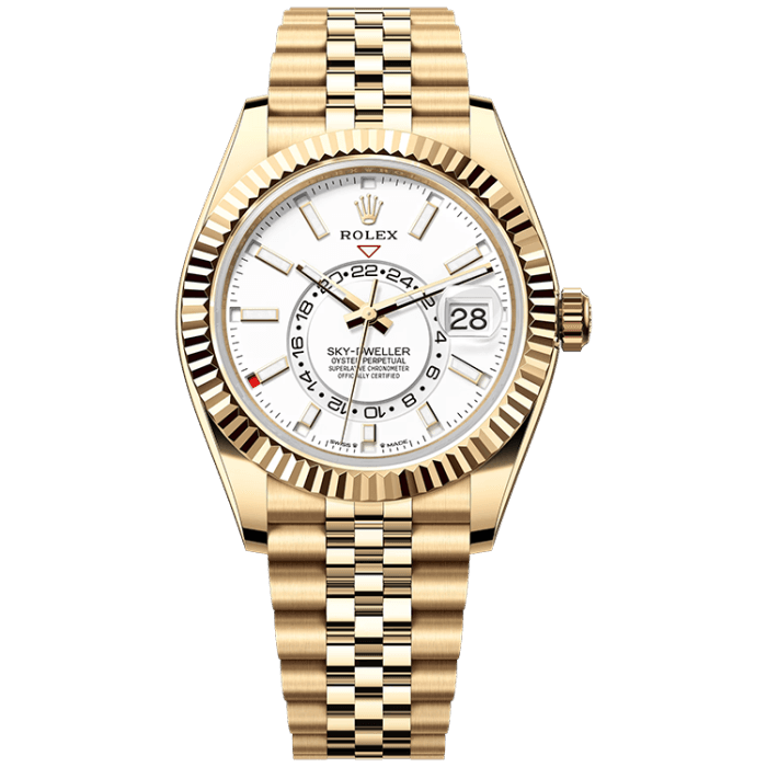 Rolex Sky-Dweller White Yellow Gold 42mm