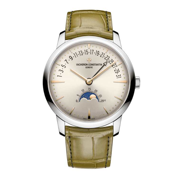 Vacheron Constantin Patrimony Silver Alligator Leather 42.5mm