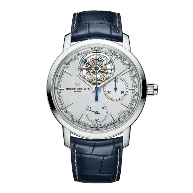 Vacheron Constantin Traditionnelle Tourbillon Silver Alligator Leather 42.5mm