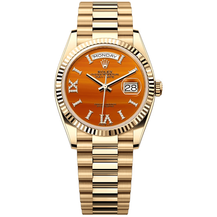 Rolex Day-Date Orange Yellow Gold 36mm